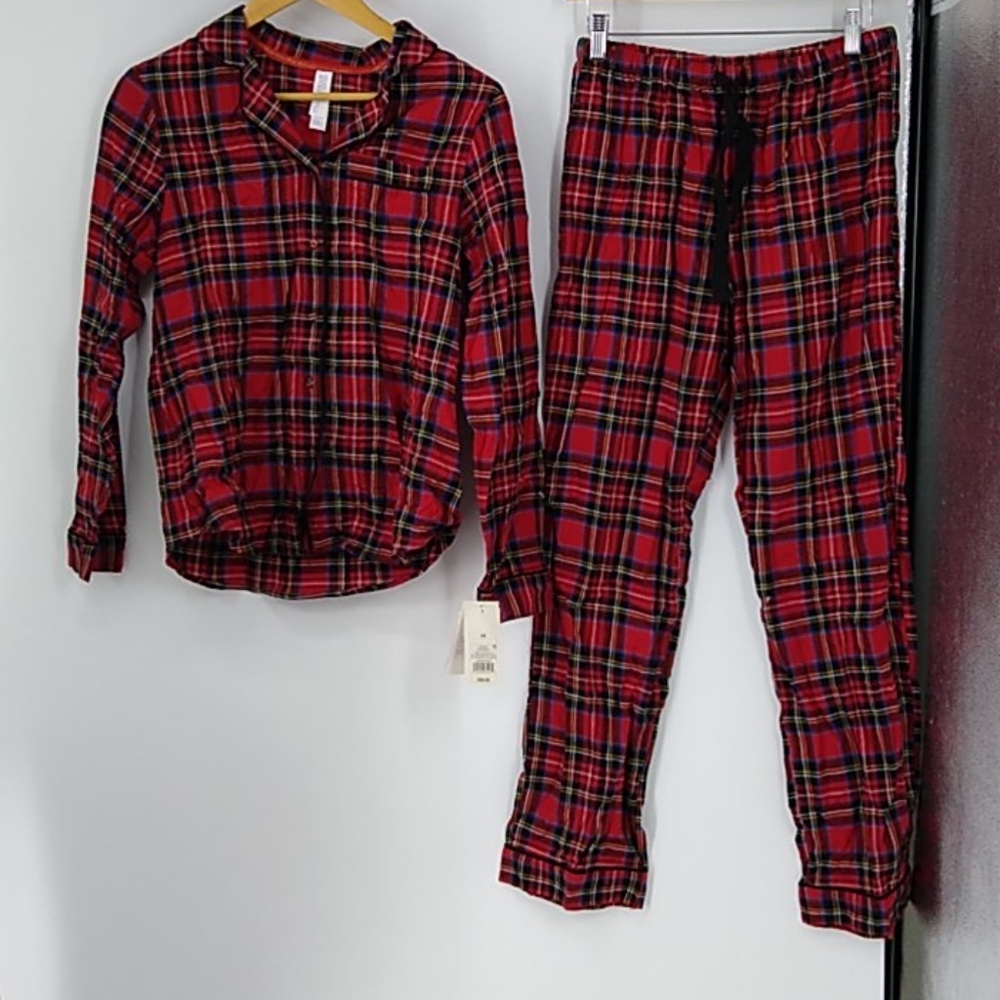 Stars Above Red Flannel Pajama set